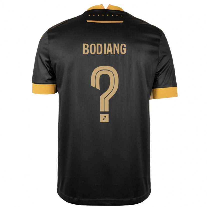 Danxen Män Moutanabi Bodiang #0 Svart Brun Bortatröja Matchtröjor 2024/25 Tröjor T-Tröja