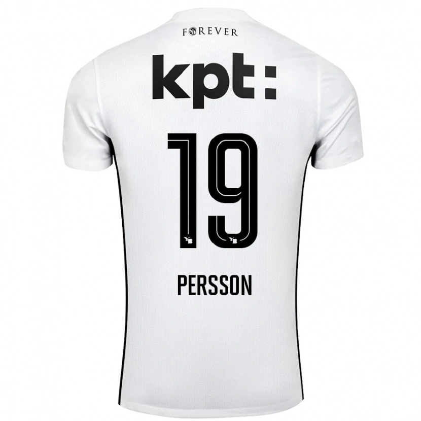 Danxen Män Noah Persson #19 Vit Svart Bortatröja Matchtröjor 2024/25 Tröjor T-Tröja