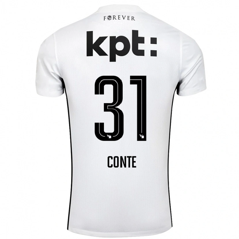 Danxen Män Facinet Conte #31 Vit Svart Bortatröja Matchtröjor 2024/25 Tröjor T-Tröja