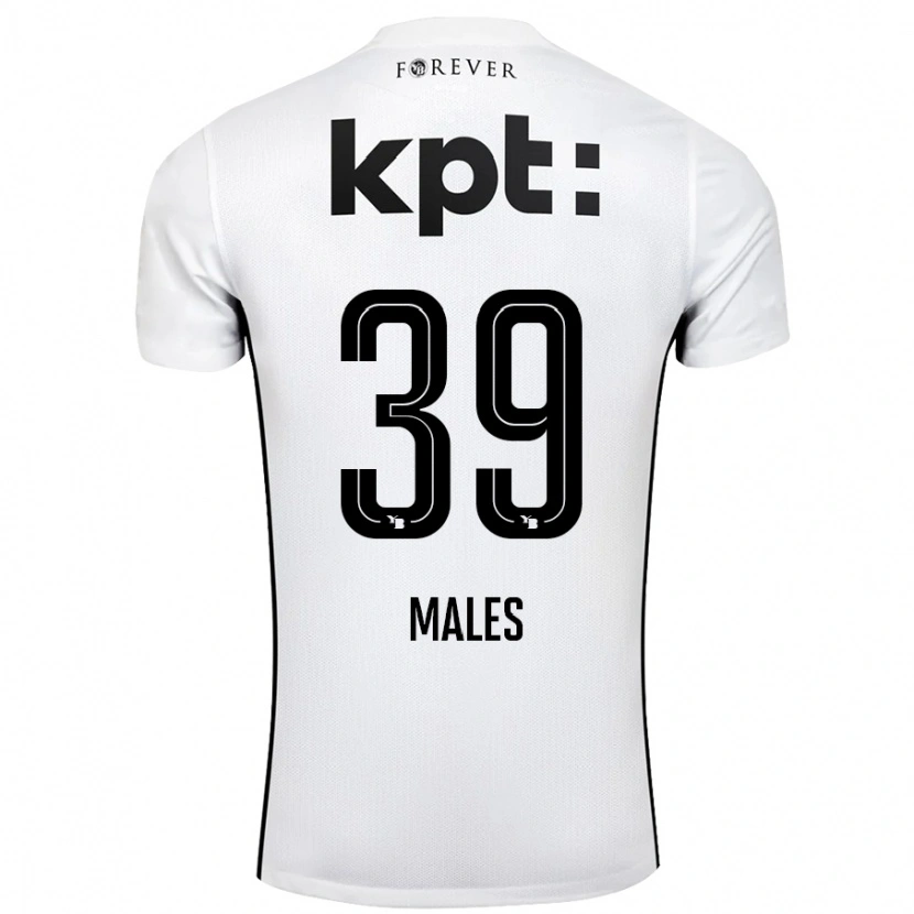 Danxen Män Darian Males #39 Vit Svart Bortatröja Matchtröjor 2024/25 Tröjor T-Tröja