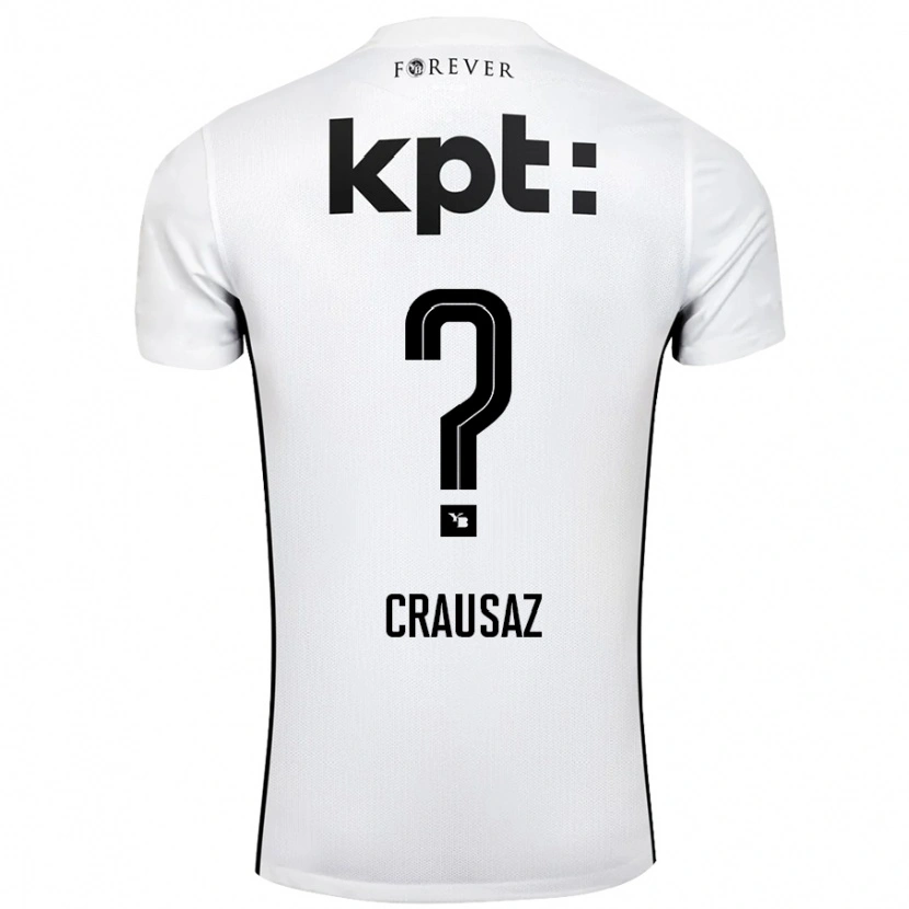 Danxen Män Tim Crausaz #0 Vit Svart Bortatröja Matchtröjor 2024/25 Tröjor T-Tröja