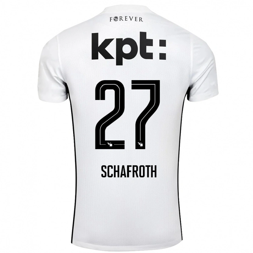 Danxen Män Reto Schafroth #27 Vit Svart Bortatröja Matchtröjor 2024/25 Tröjor T-Tröja