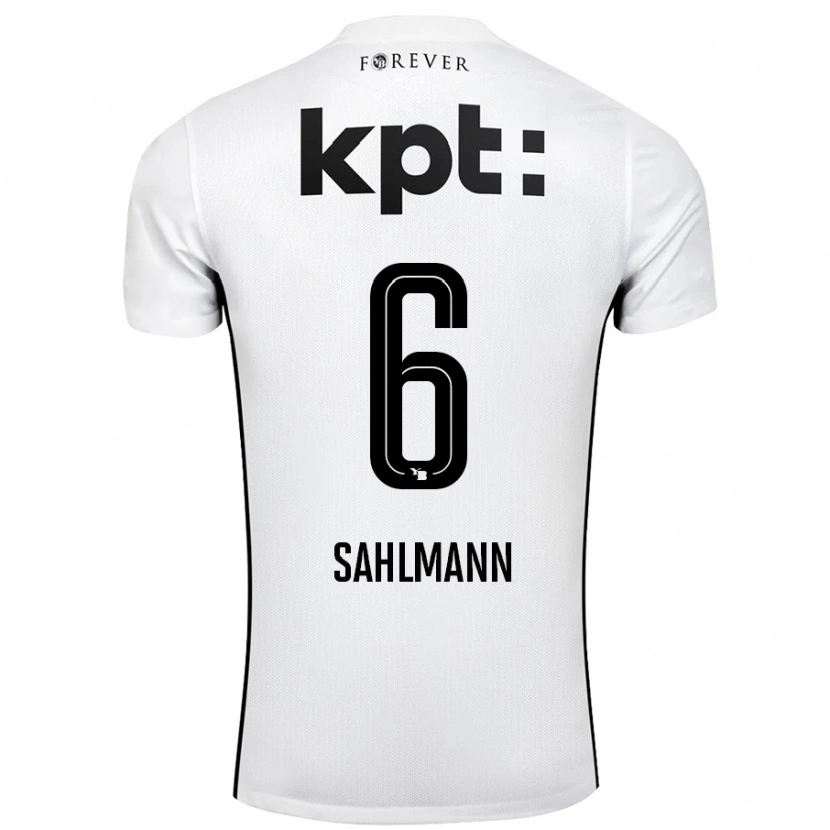 Danxen Män Henrike Sahlmann #6 Vit Svart Bortatröja Matchtröjor 2024/25 Tröjor T-Tröja