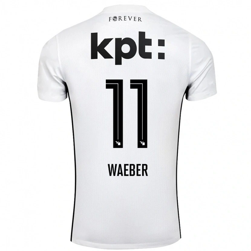 Danxen Män Stéphanie Waeber #11 Vit Svart Bortatröja Matchtröjor 2024/25 Tröjor T-Tröja