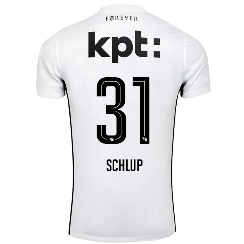 Danxen Män Giulia Schlup #31 Vit Svart Bortatröja Matchtröjor 2024/25 Tröjor T-Tröja