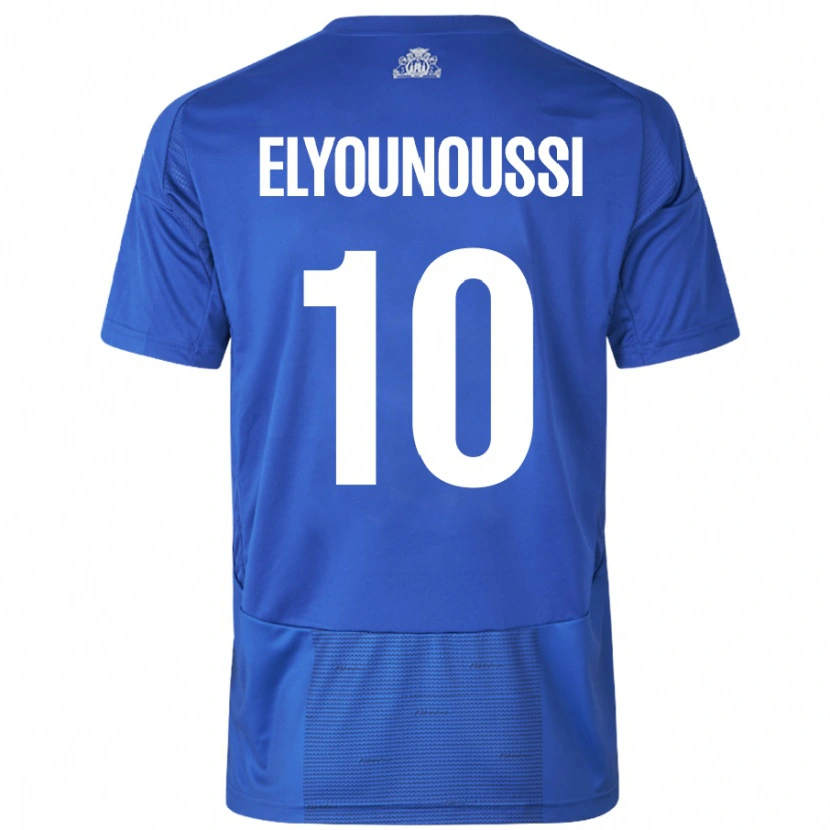 Danxen Män Mohamed Elyounoussi #10 Vit Blå Bortatröja Matchtröjor 2024/25 Tröjor T-Tröja