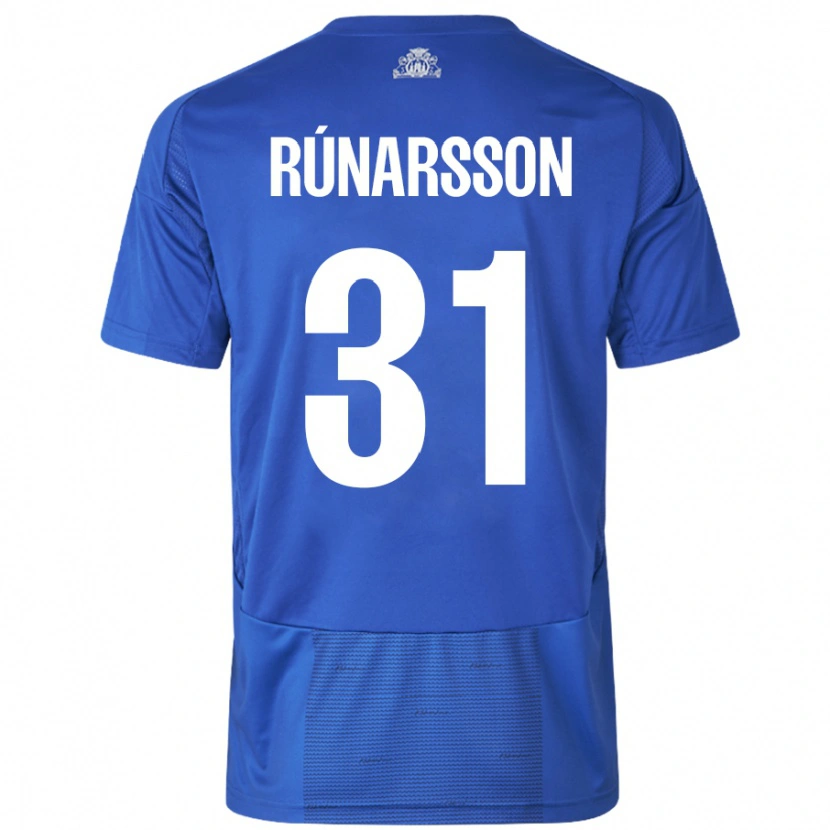 Danxen Män Rúnar Alex Rúnarsson #31 Vit Blå Bortatröja Matchtröjor 2024/25 Tröjor T-Tröja