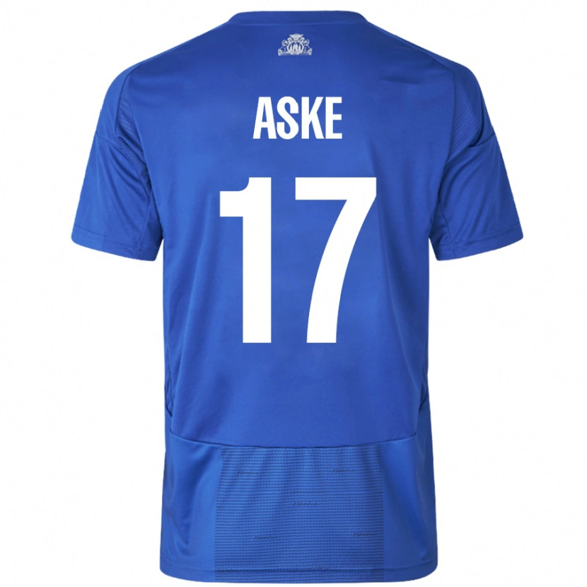 Danxen Män Aske Christensen #17 Vit Blå Bortatröja Matchtröjor 2024/25 Tröjor T-Tröja