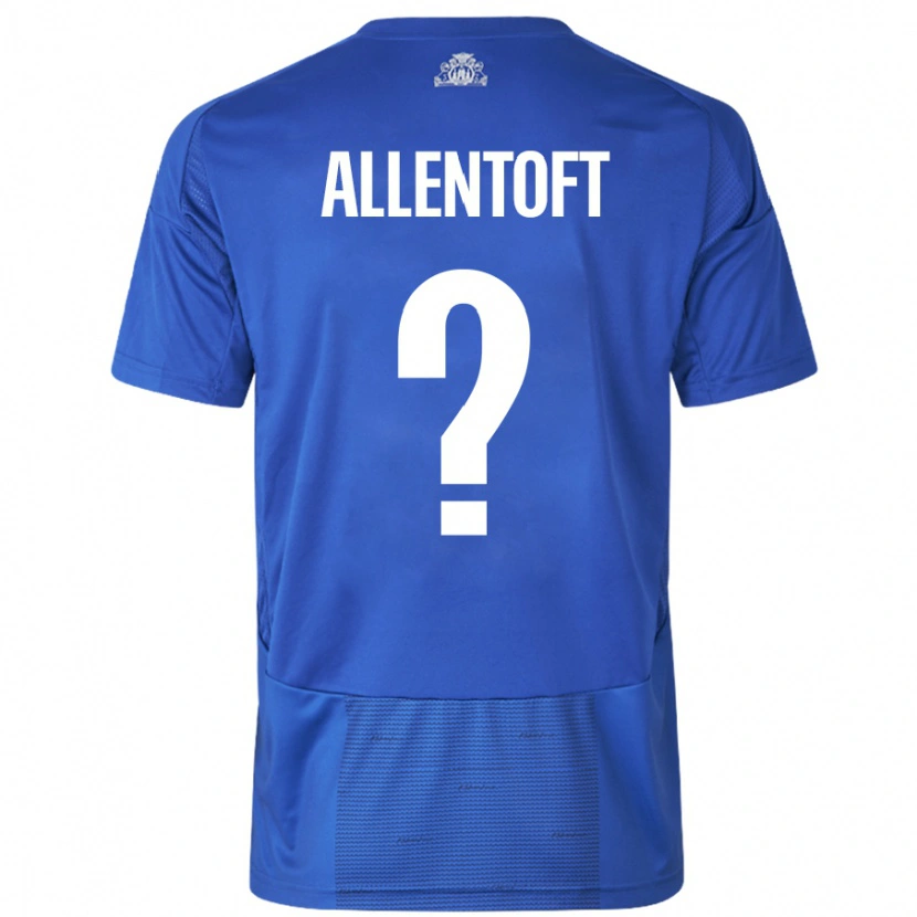 Danxen Män Philip Allentoft #0 Vit Blå Bortatröja Matchtröjor 2024/25 Tröjor T-Tröja