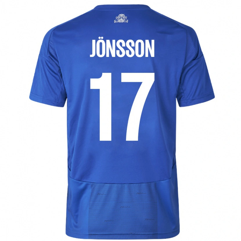 Danxen Män Neo Jönsson #17 Vit Blå Bortatröja Matchtröjor 2024/25 Tröjor T-Tröja