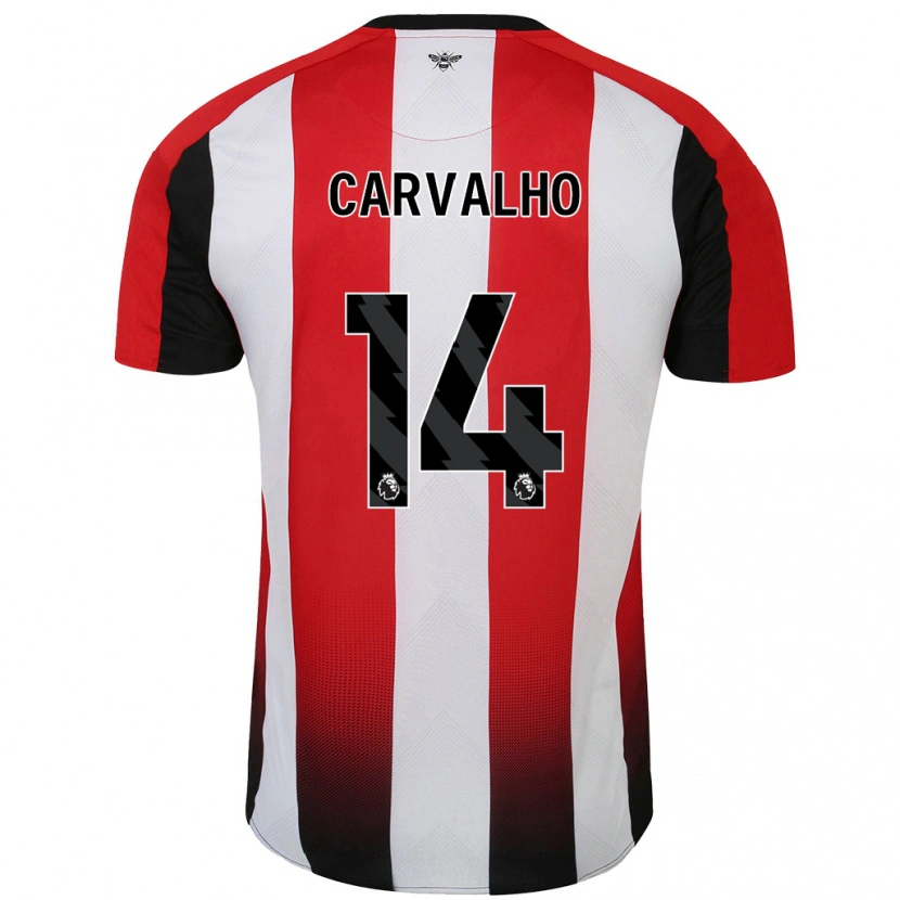 Danxen Kvinnor Fábio Carvalho #14 Röd Vit Hemmatröja Matchtröjor 2024/25 Tröjor T-Tröja