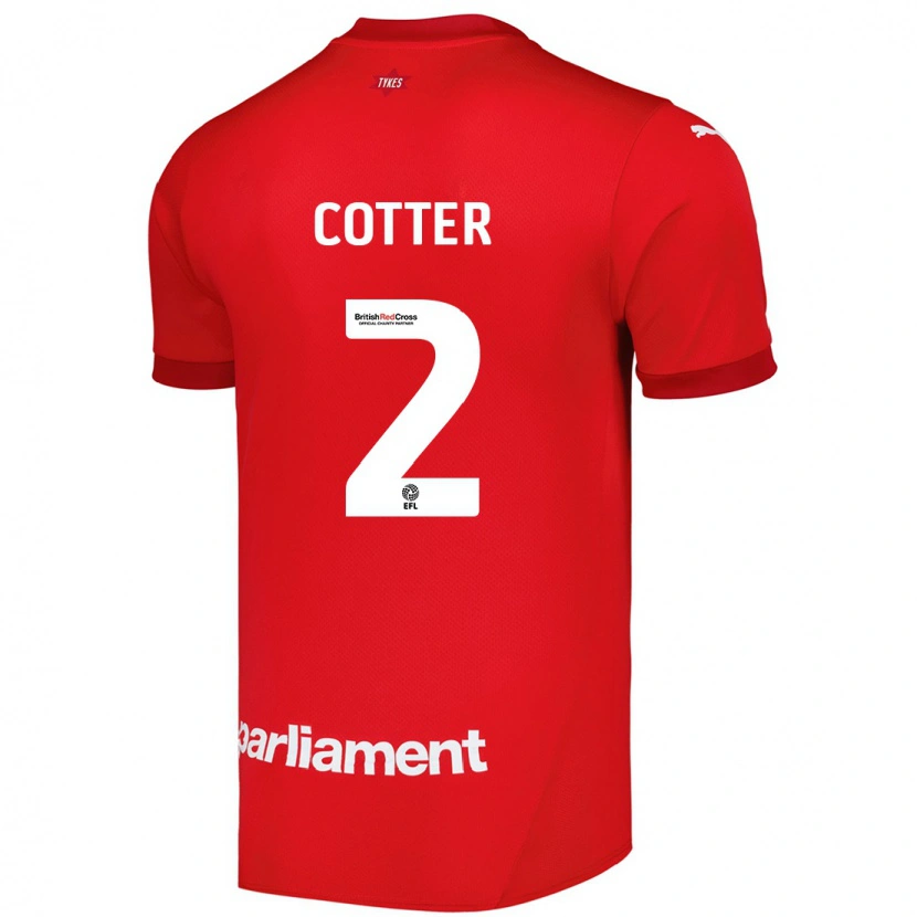 Danxen Kvinnor Barry Cotter #2 Röd Hemmatröja Matchtröjor 2024/25 Tröjor T-Tröja