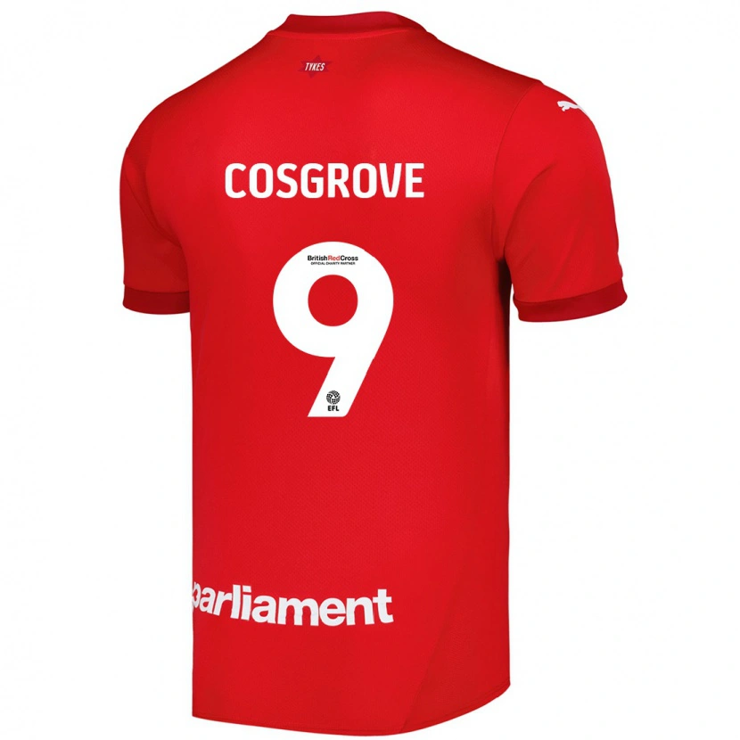 Danxen Kvinnor Sam Cosgrove #9 Röd Hemmatröja Matchtröjor 2024/25 Tröjor T-Tröja