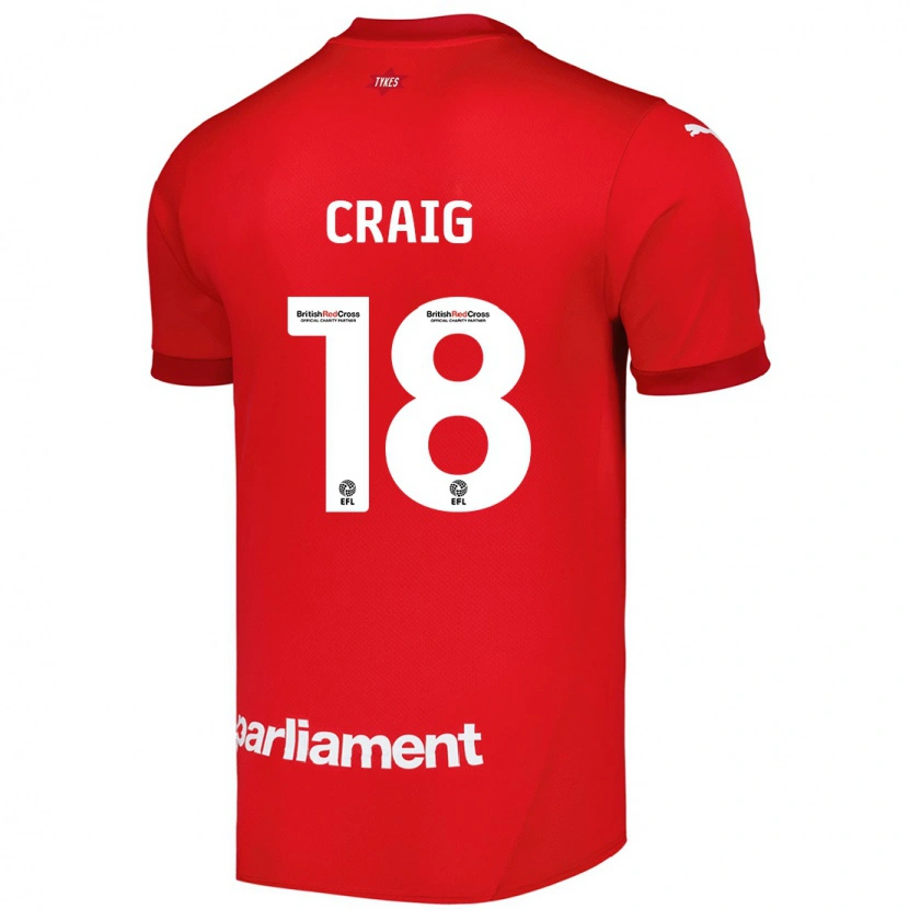 Danxen Kvinnor Matthew Craig #18 Röd Hemmatröja Matchtröjor 2024/25 Tröjor T-Tröja