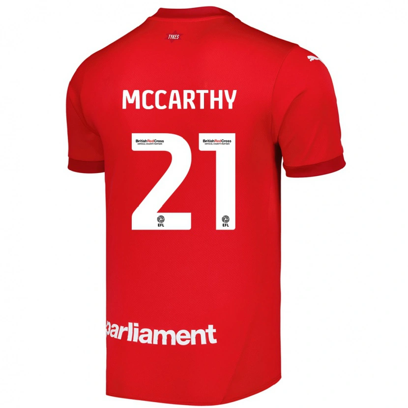 Danxen Kvinnor Conor Mccarthy #21 Röd Hemmatröja Matchtröjor 2024/25 Tröjor T-Tröja