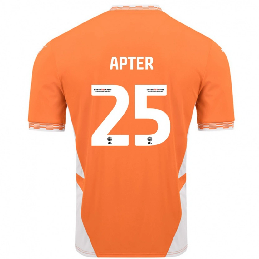 Danxen Kvinnor Rob Apter #25 Orange Vit Hemmatröja Matchtröjor 2024/25 Tröjor T-Tröja