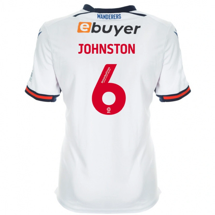 Danxen Kvinnor George Johnston #6 Vit Hemmatröja Matchtröjor 2024/25 Tröjor T-Tröja