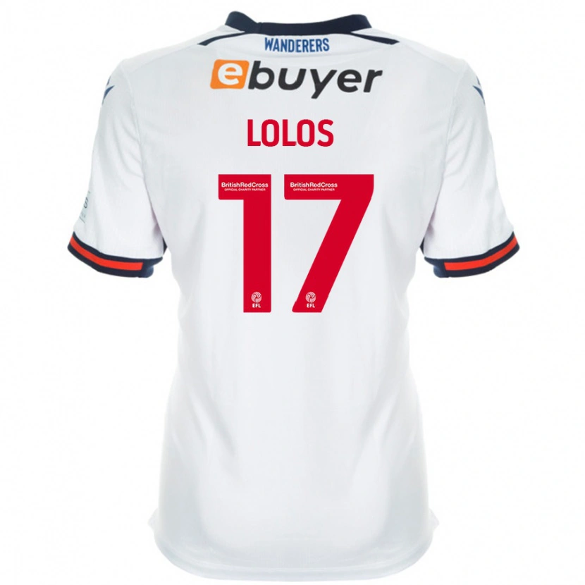 Danxen Kvinnor Klaidi Lolos #17 Vit Hemmatröja Matchtröjor 2024/25 Tröjor T-Tröja