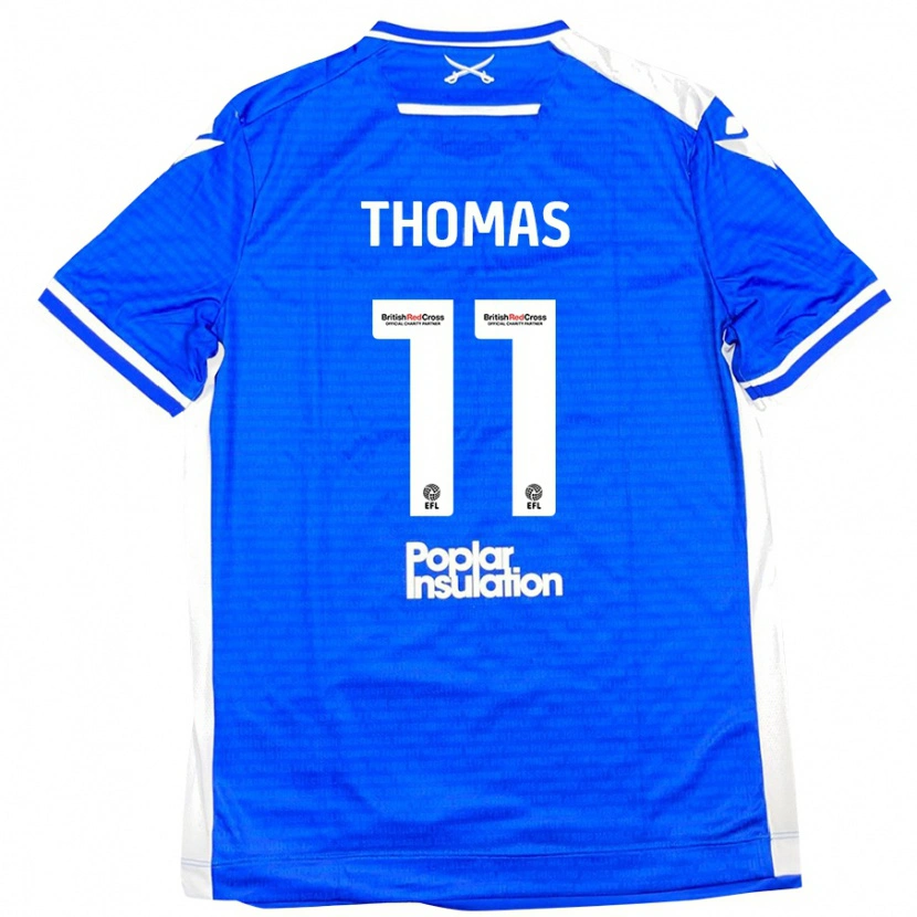 Danxen Kvinnor Luke Thomas #11 Blå Vit Hemmatröja Matchtröjor 2024/25 Tröjor T-Tröja