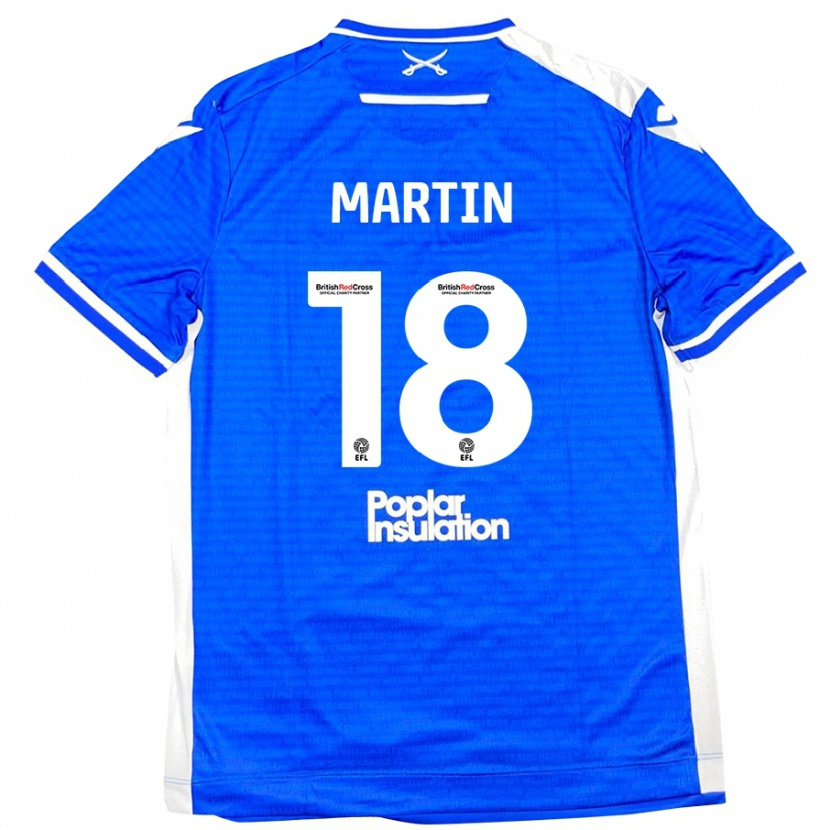 Danxen Kvinnor Chris Martin #18 Blå Vit Hemmatröja Matchtröjor 2024/25 Tröjor T-Tröja