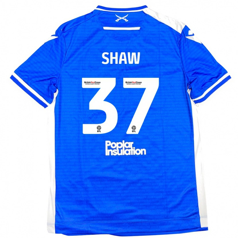 Danxen Kvinnor Kofi Shaw #37 Blå Vit Hemmatröja Matchtröjor 2024/25 Tröjor T-Tröja