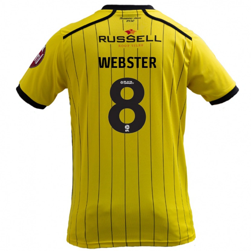 Danxen Kvinnor Charlie Webster #8 Gul Hemmatröja Matchtröjor 2024/25 Tröjor T-Tröja
