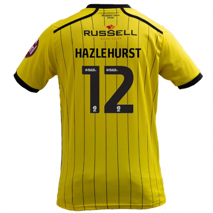 Danxen Kvinnor Jack Hazlehurst #12 Gul Hemmatröja Matchtröjor 2024/25 Tröjor T-Tröja
