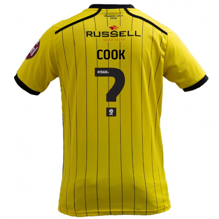 Danxen Kvinnor Spencer Cook #0 Gul Hemmatröja Matchtröjor 2024/25 Tröjor T-Tröja