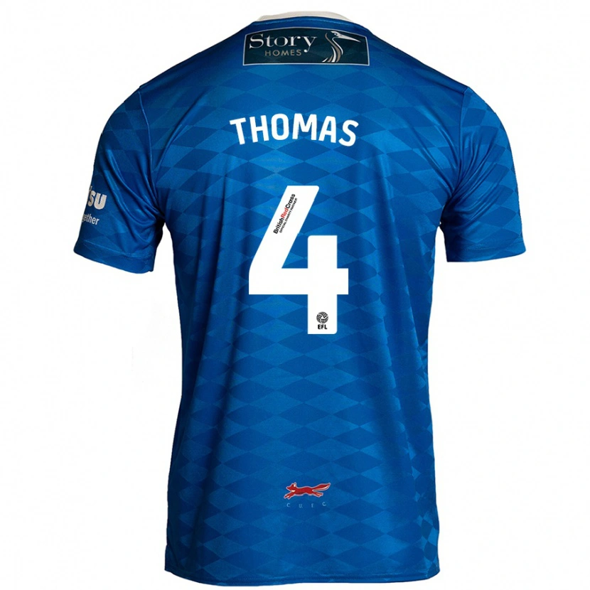 Danxen Kvinnor Terell Thomas #4 Blå Hemmatröja Matchtröjor 2024/25 Tröjor T-Tröja