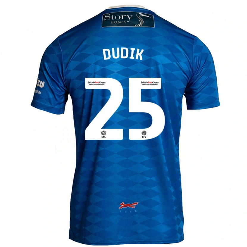 Danxen Kvinnor Anton Dudik #25 Blå Hemmatröja Matchtröjor 2024/25 Tröjor T-Tröja
