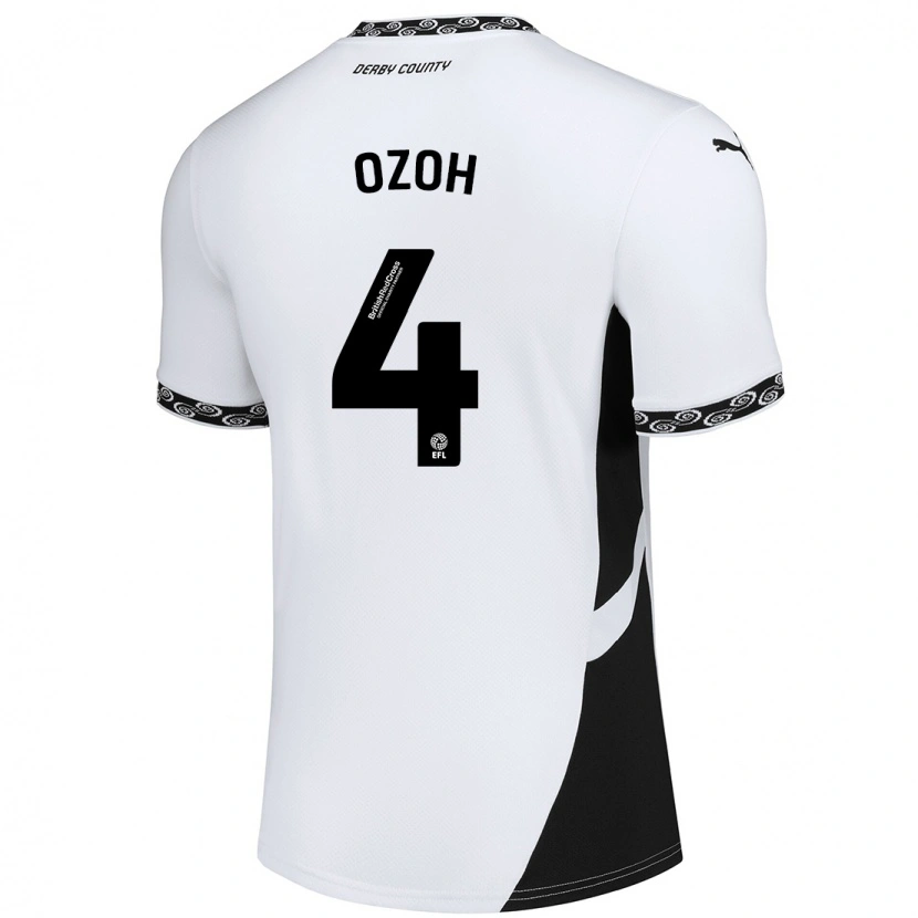 Danxen Kvinnor David Ozoh #4 Vit Svart Hemmatröja Matchtröjor 2024/25 Tröjor T-Tröja