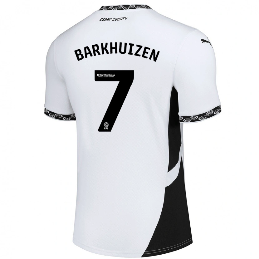 Danxen Kvinnor Tom Barkhuizen #7 Vit Svart Hemmatröja Matchtröjor 2024/25 Tröjor T-Tröja