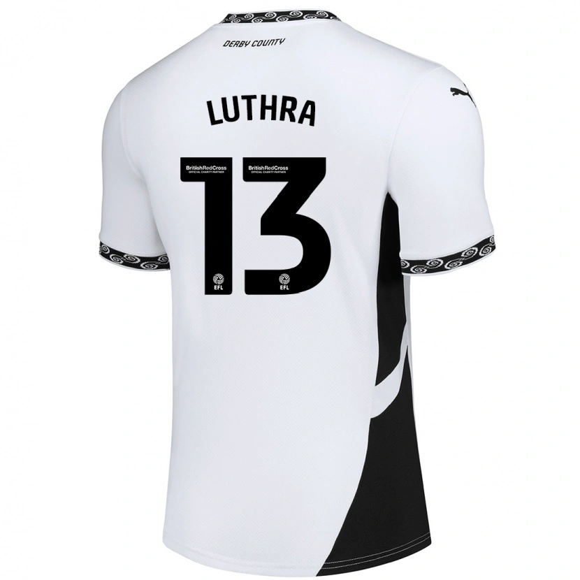 Danxen Kvinnor Rohan Luthra #13 Vit Svart Hemmatröja Matchtröjor 2024/25 Tröjor T-Tröja