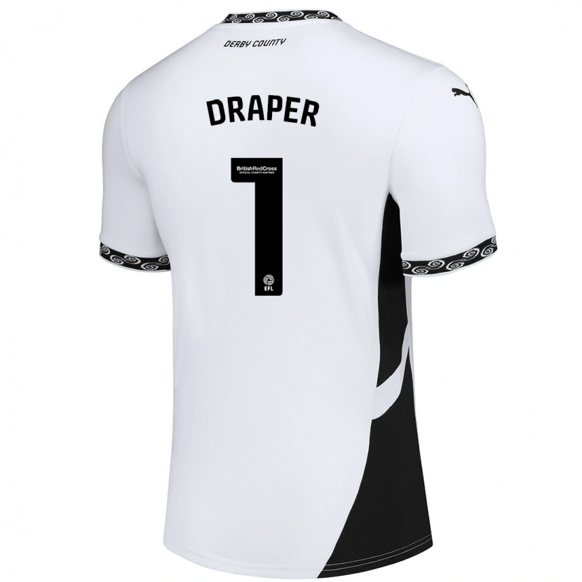Danxen Kvinnor Anna Draper #1 Vit Svart Hemmatröja Matchtröjor 2024/25 Tröjor T-Tröja