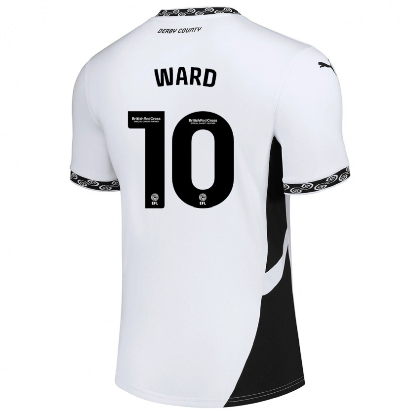 Danxen Kvinnor Hannah Ward #10 Vit Svart Hemmatröja Matchtröjor 2024/25 Tröjor T-Tröja