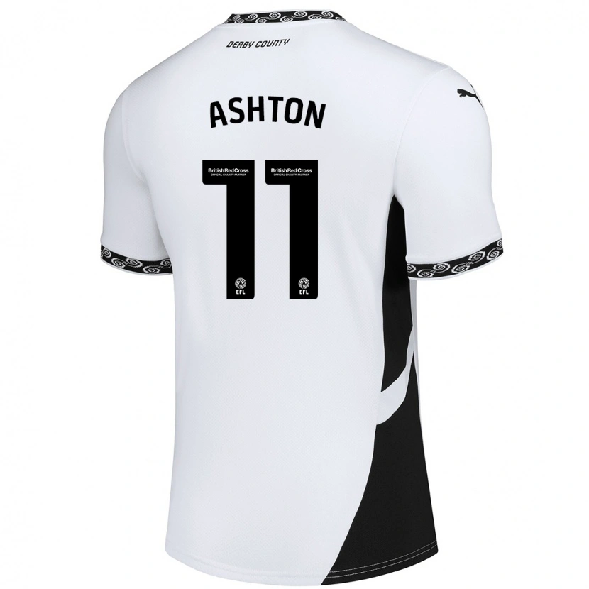 Danxen Kvinnor Eleanor Ashton #11 Vit Svart Hemmatröja Matchtröjor 2024/25 Tröjor T-Tröja