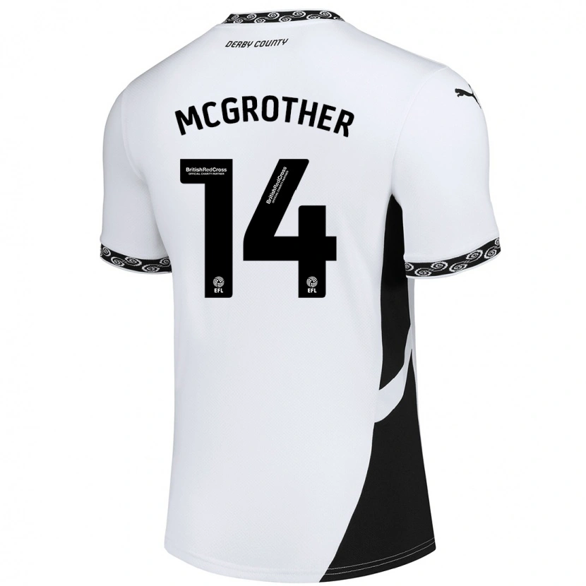 Danxen Kvinnor Becky Mcgrother #14 Vit Svart Hemmatröja Matchtröjor 2024/25 Tröjor T-Tröja