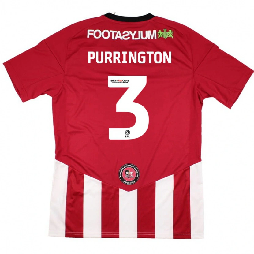 Danxen Kvinnor Ben Purrington #3 Röd Vit Hemmatröja Matchtröjor 2024/25 Tröjor T-Tröja