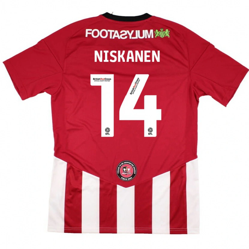 Danxen Kvinnor Ilmari Niskanen #14 Röd Vit Hemmatröja Matchtröjor 2024/25 Tröjor T-Tröja