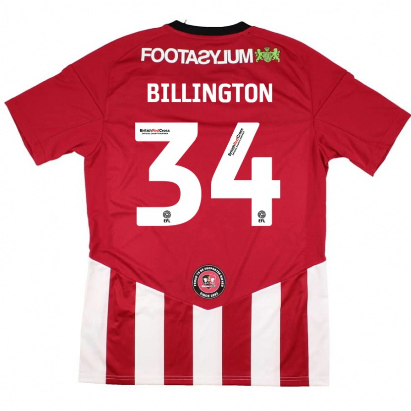 Danxen Kvinnor Gabe Billington #34 Röd Vit Hemmatröja Matchtröjor 2024/25 Tröjor T-Tröja