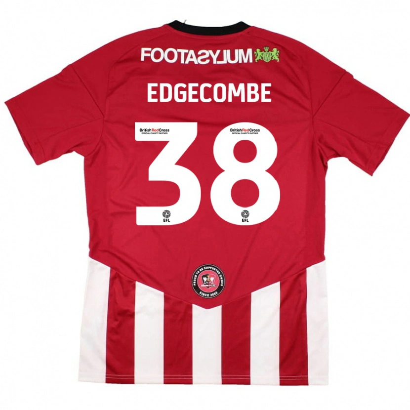 Danxen Kvinnor Max Edgecombe #38 Röd Vit Hemmatröja Matchtröjor 2024/25 Tröjor T-Tröja