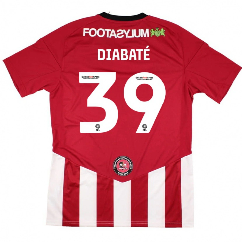 Danxen Kvinnor Cheick Diabaté #39 Röd Vit Hemmatröja Matchtröjor 2024/25 Tröjor T-Tröja