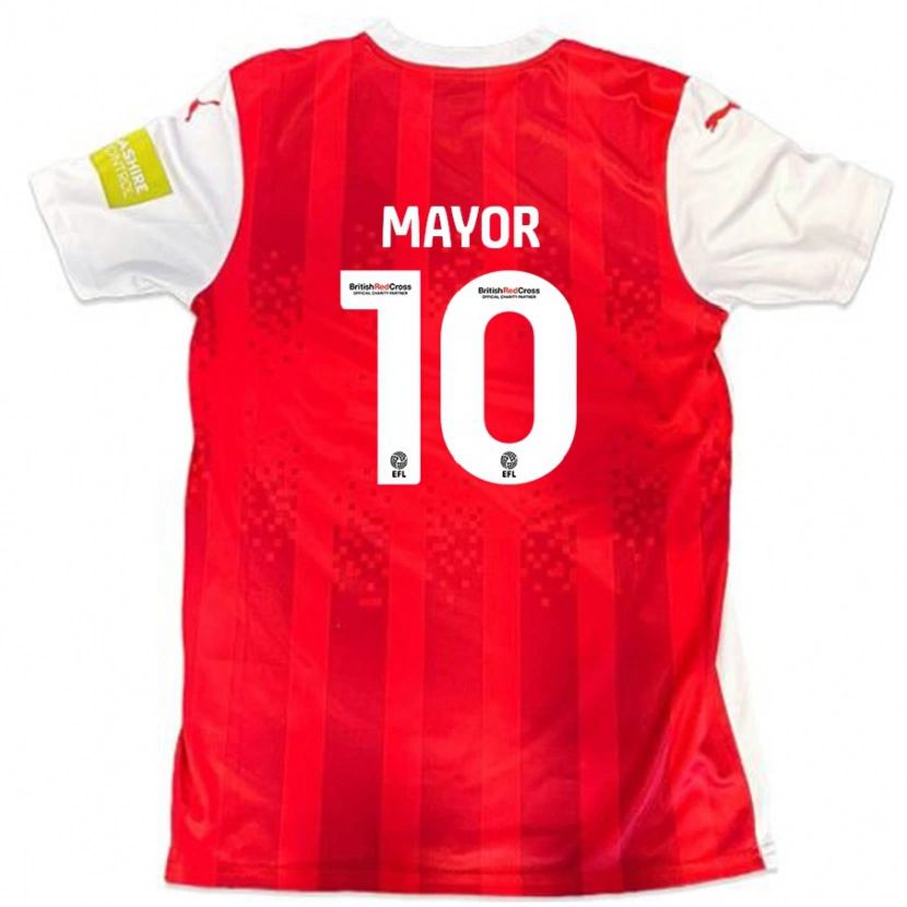 Danxen Kvinnor Danny Mayor #10 Röd Vit Hemmatröja Matchtröjor 2024/25 Tröjor T-Tröja