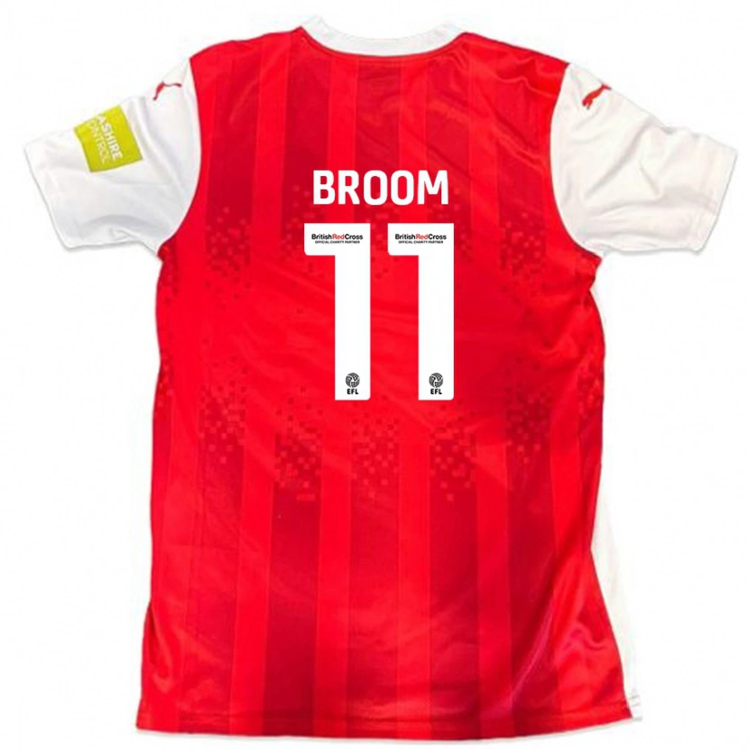 Danxen Kvinnor Ryan Broom #11 Röd Vit Hemmatröja Matchtröjor 2024/25 Tröjor T-Tröja
