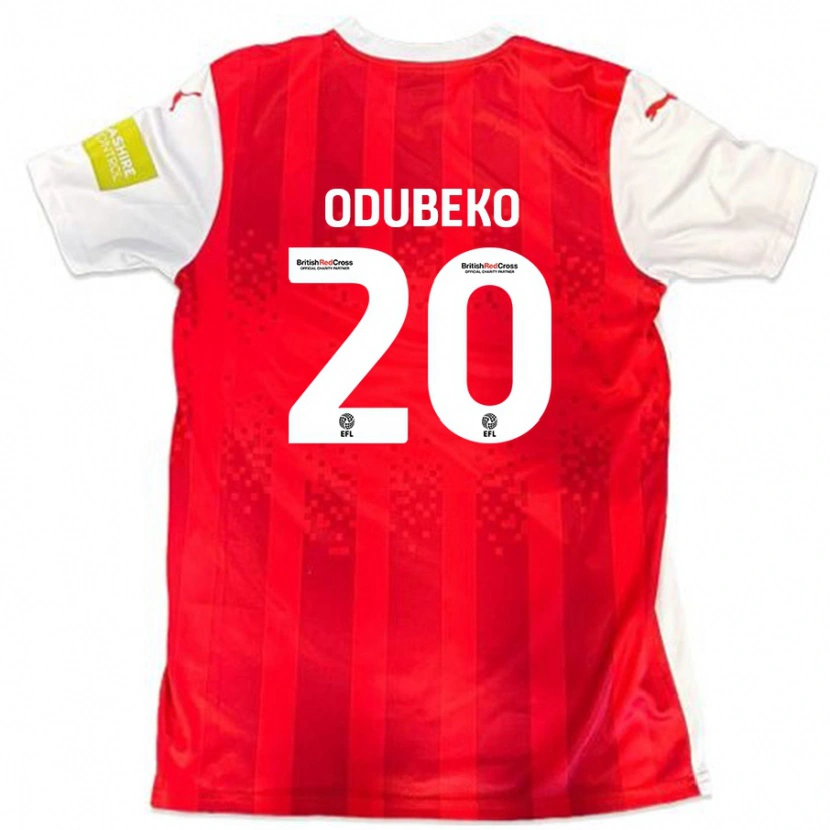 Danxen Kvinnor Mipo Odubeko #20 Röd Vit Hemmatröja Matchtröjor 2024/25 Tröjor T-Tröja
