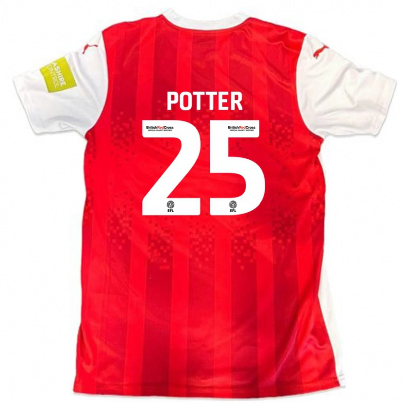 Danxen Kvinnor Finley Potter #25 Röd Vit Hemmatröja Matchtröjor 2024/25 Tröjor T-Tröja