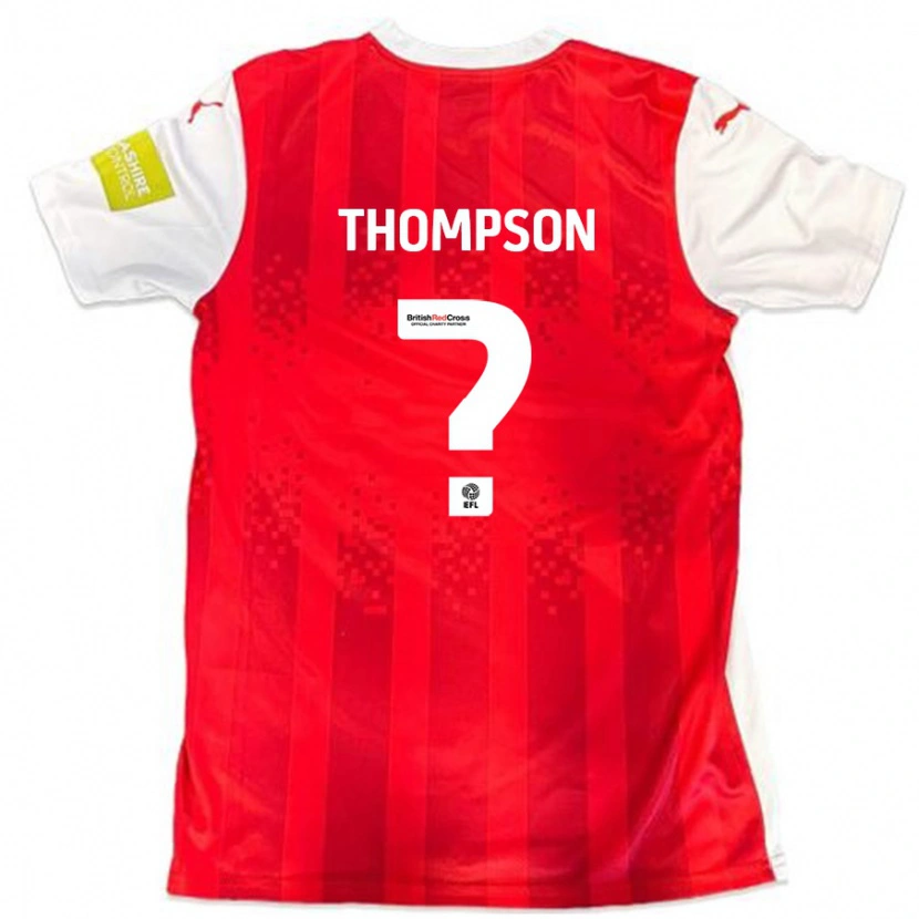 Danxen Kvinnor Leo Thompson #0 Röd Vit Hemmatröja Matchtröjor 2024/25 Tröjor T-Tröja