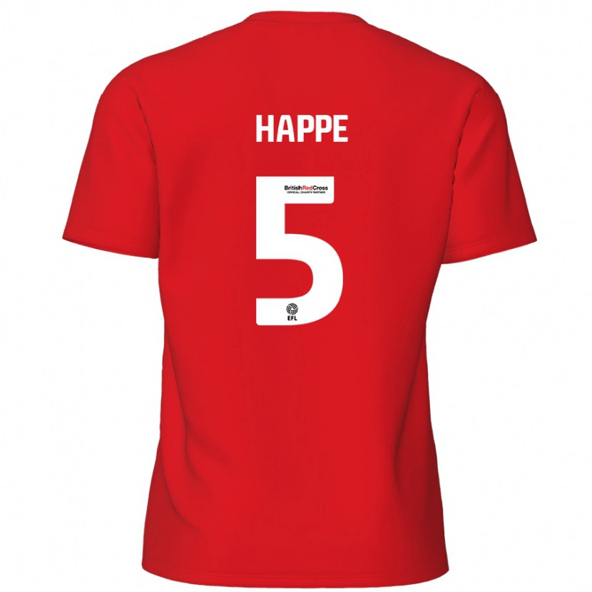 Danxen Kvinnor Dan Happe #5 Röd Hemmatröja Matchtröjor 2024/25 Tröjor T-Tröja
