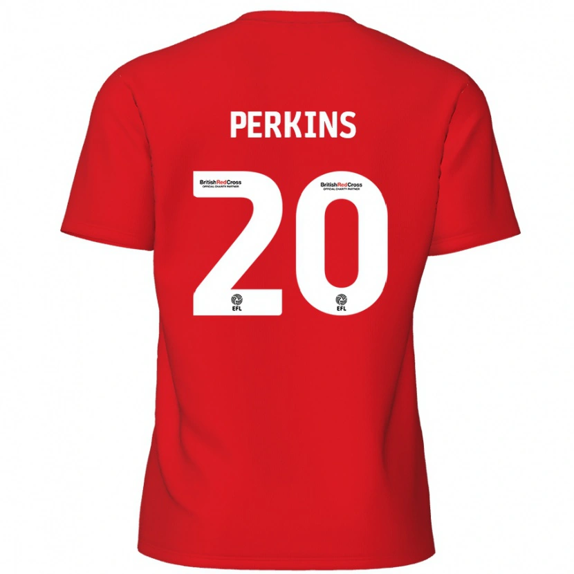 Danxen Kvinnor Sonny Perkins #20 Röd Hemmatröja Matchtröjor 2024/25 Tröjor T-Tröja