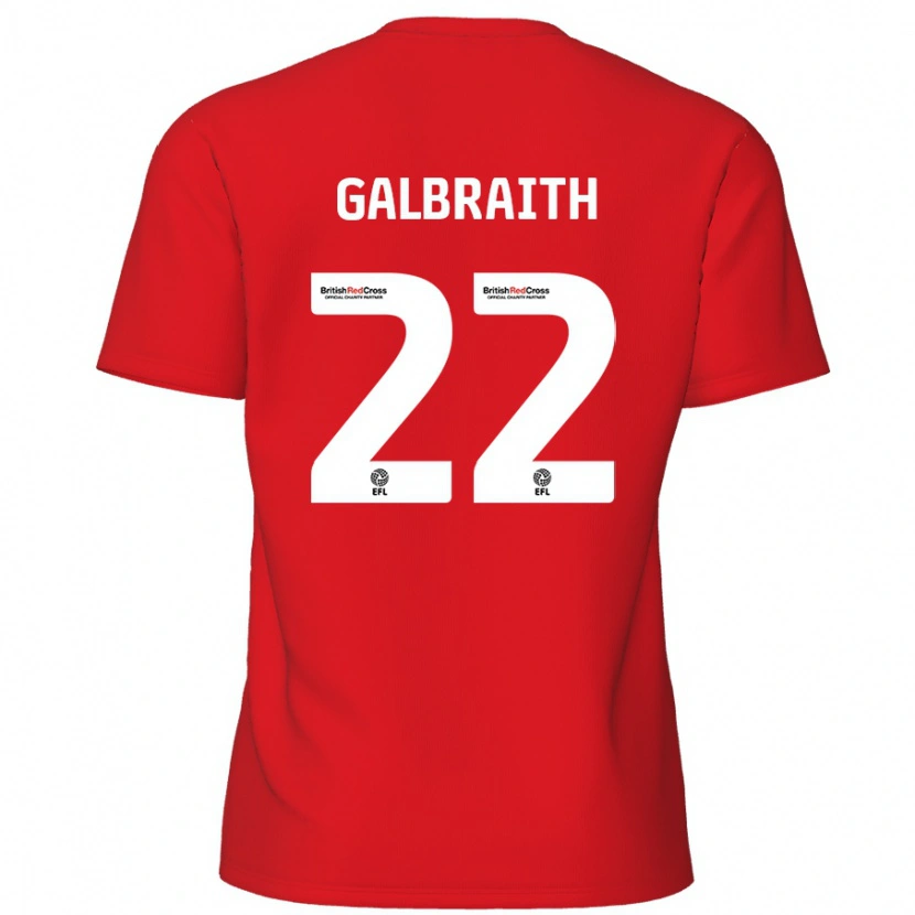 Danxen Kvinnor Ethan Galbraith #22 Röd Hemmatröja Matchtröjor 2024/25 Tröjor T-Tröja